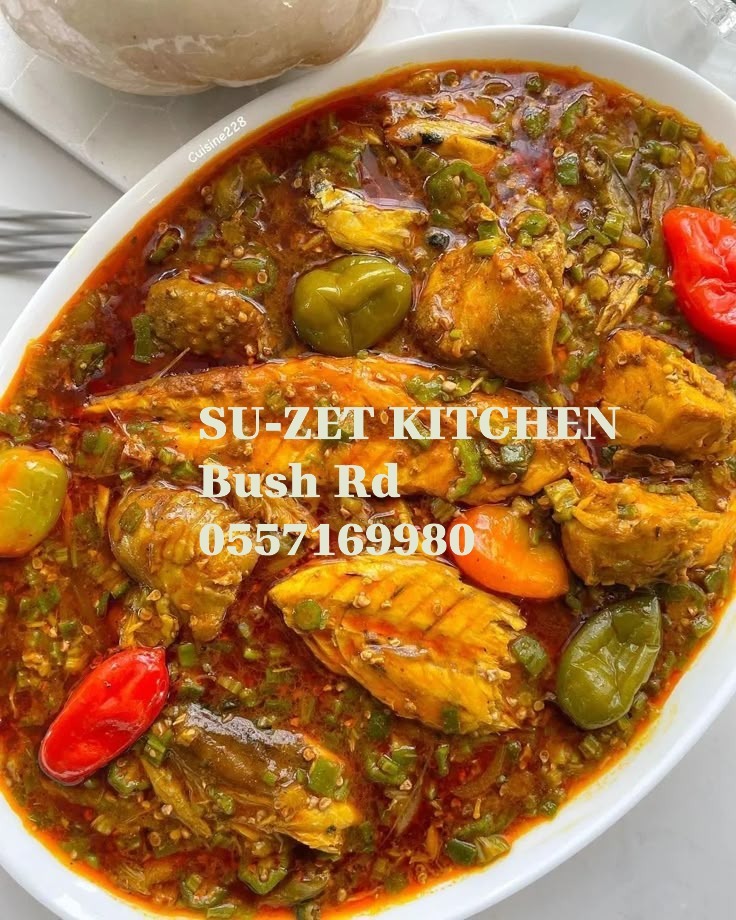 Banku With Okro stew